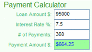 MoneyToys Payment Calculator screenshot